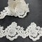 1 Yard Ivory Corded Lace Trimming on Net Mesh – 4" Wide | Embroidered Decorative Lace for Bridal & Formalwear